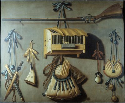Nature morte avec équipement de chasse - Johannes Leemans